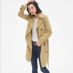 NWT. Khaki Trench Coat from The Gap.